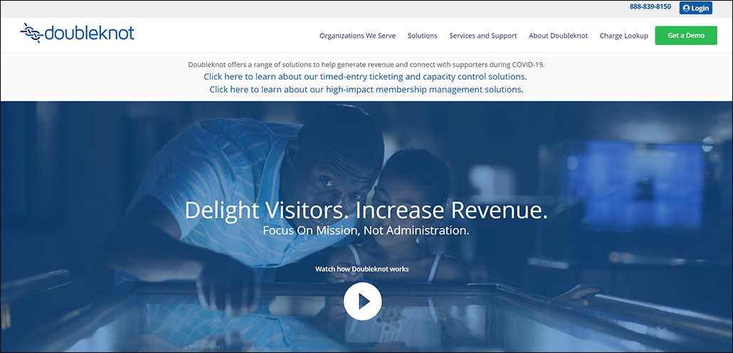 Learn more about Doubleknot's donor management software features from their website.