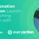 Double the Donation and EveryAction Launch Advanced Matching Gift Integration with 360MatchPro title image with handshake icon